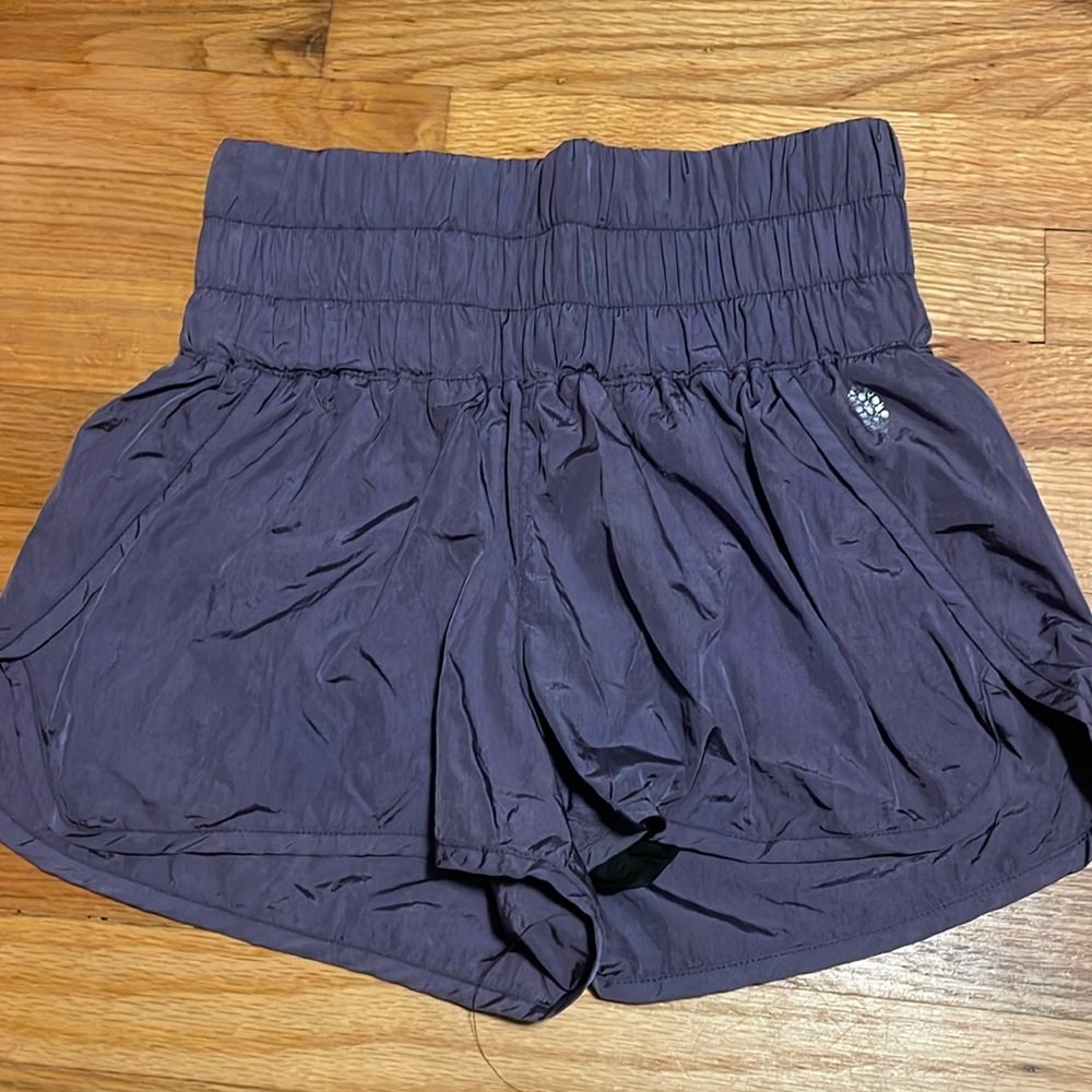 Free people movement purple/grey shorts